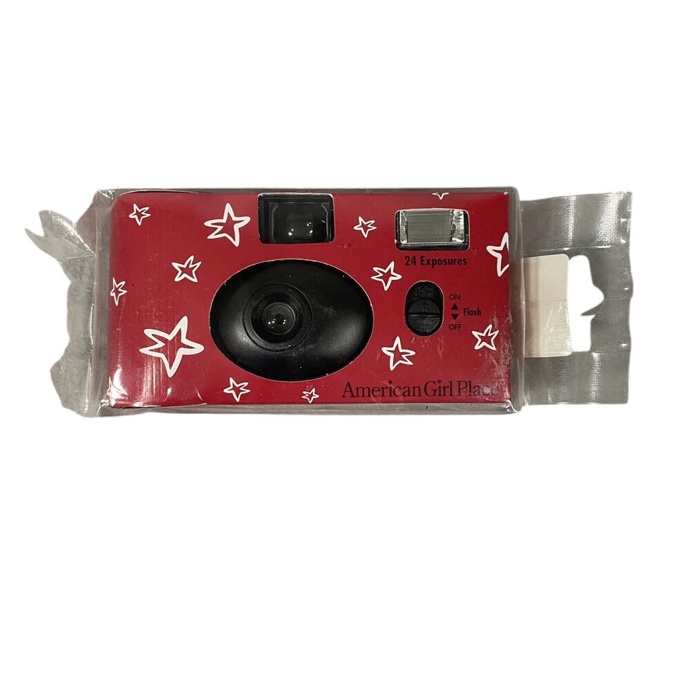 New American Girl Doll Place Disposable 35mm Point & Shoot Film Camera Red